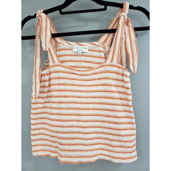 Madewell Texture and Thread Striped Tie Straps - XS Summer Cropped Beach - Picture 1 of 5